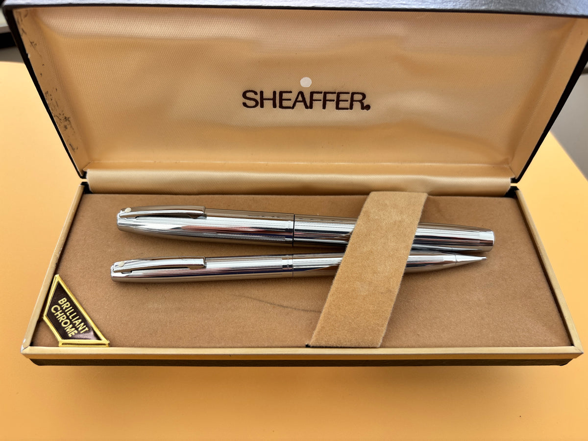 Sheaffer Imperial Triumph Chrome SET  New condition and boxed  - Fountain Pen