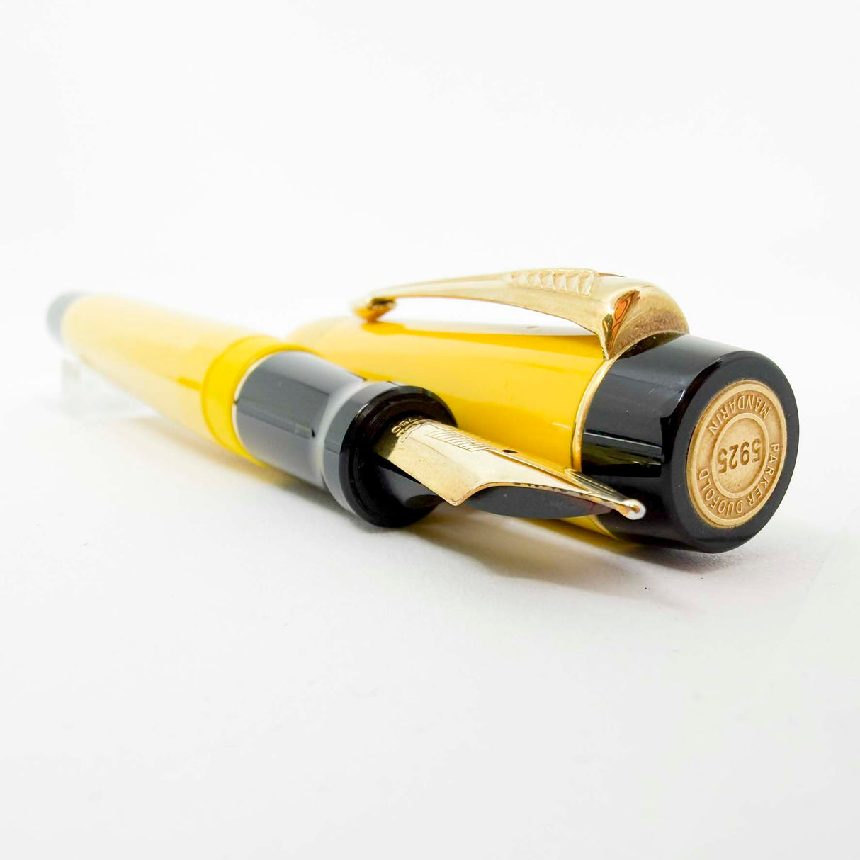 Parker Duofold Centennial Mandarin Yellow Limited Edition  Fountain Pen - Medium 18kt Gold Nib