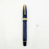 Conway Stewart 100 Sapphire Blue with Gold Flecks  Fountain Pen - Double Broad 18kt Gold Nib