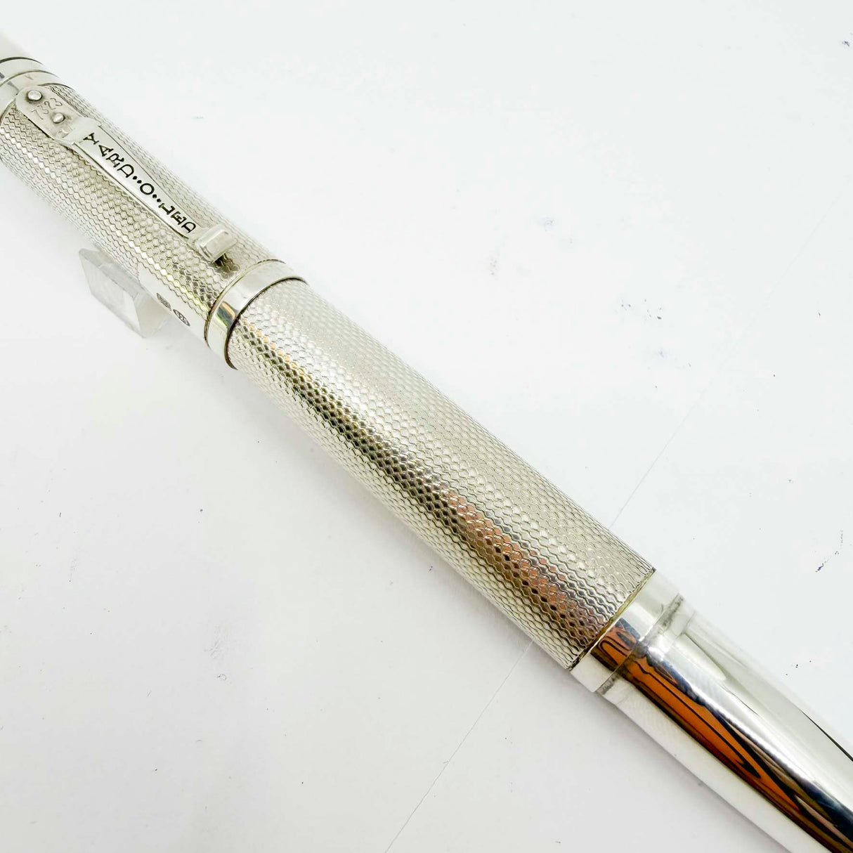 Yard-o-Led Sterling Silver Viceroy Grand Barley Fountain Pen  - Broad 18kt Gold Nib