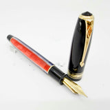 Conway Stewart "The Garner 100" Patriot Striped Barrel Limited Edition  Fountain Pen - Medium 18kt Gold Nib