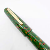 Danitrio Kara-Nuri Green (+Red/Black/Gold)  Urushi  Hand Painted Lacquer Over-Sized Fountain Pen  - Fine 18kt Gold Nib