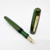 Danitrio Kara-Nuri Green (+Red/Black/Gold)  Urushi  Hand Painted Lacquer Over-Sized Fountain Pen  - Fine 18kt Gold Nib