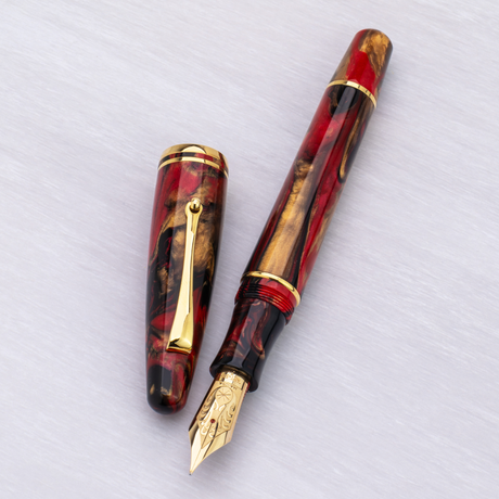Maiora Ultra Ogiva Golden Rule Fountain Pen 14K Nib Collection