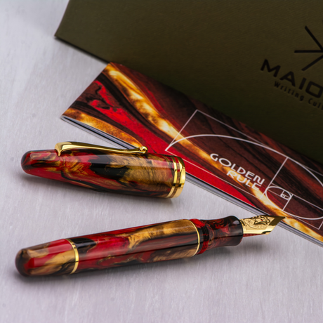 Maiora Ultra Ogiva Golden Rule Fountain Pen 14K Nib Collection