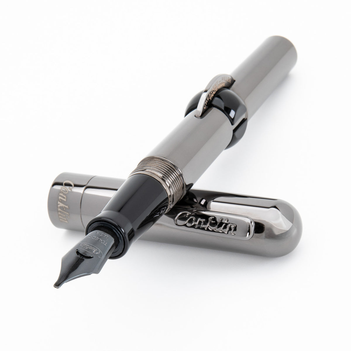 Conklin Mark Twain Gunmetal Crescent Limited Edition (1898) Fountain Pen
