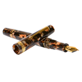 Minerva Terra di Siena Gold Trim Fountain Pen Collection