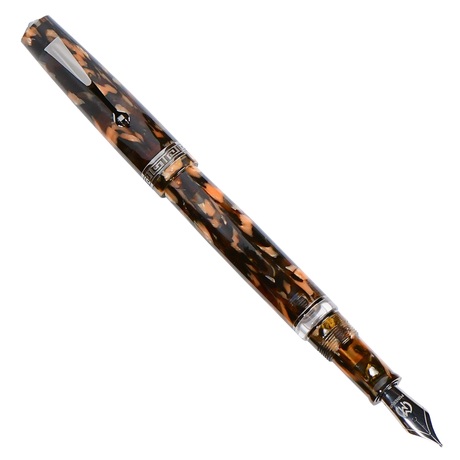 Minerva Terra di Siena Grey ruthenium Trim Fountain Pen Collection