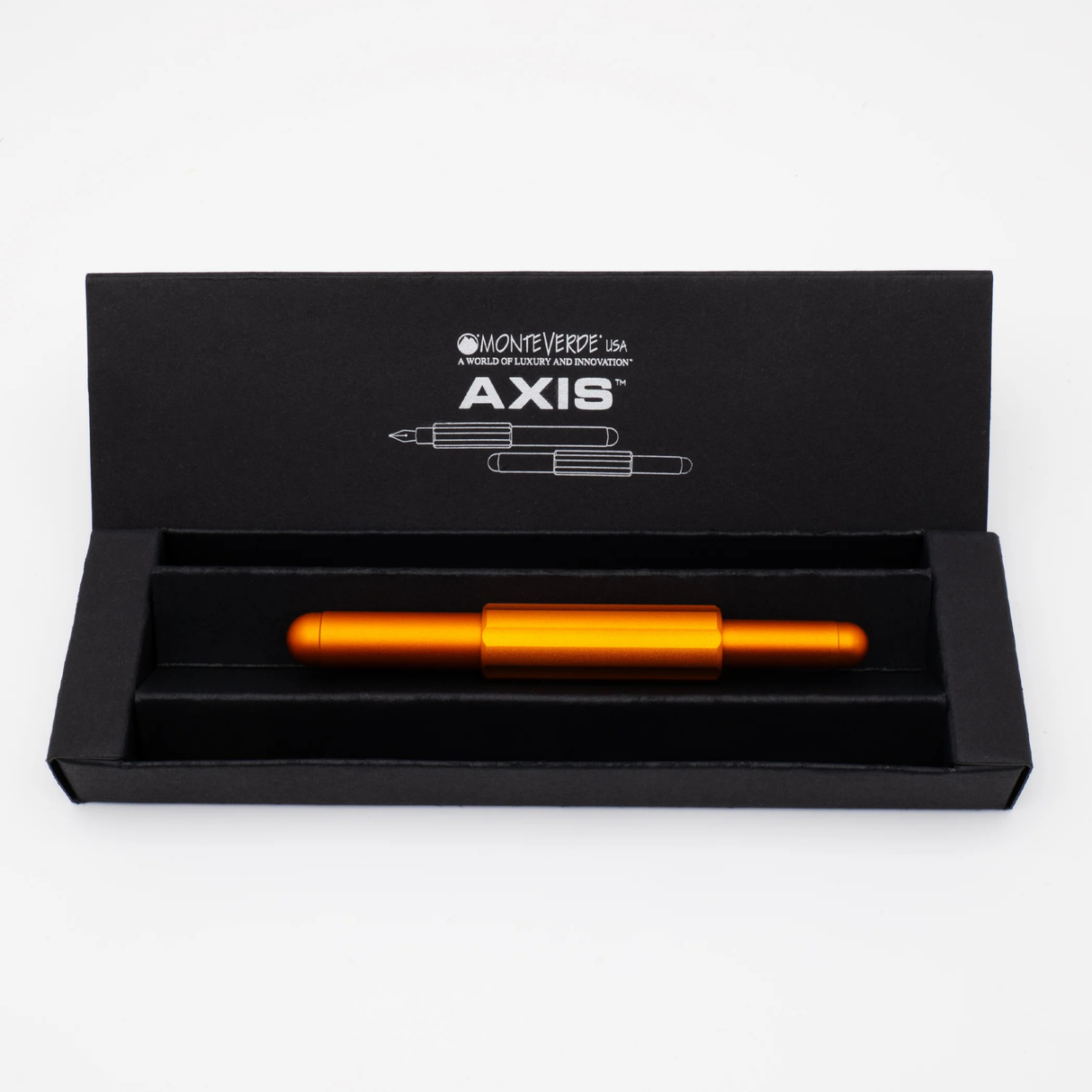 Monteverde USA Axis Matte Orange Fountain Pen Collection