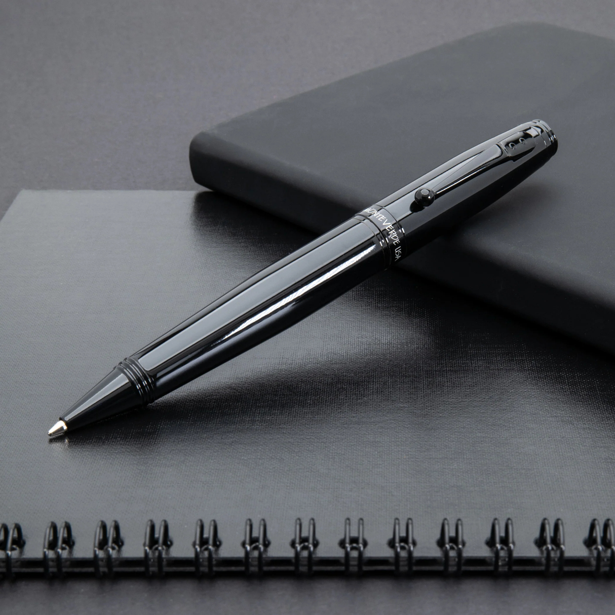 Monteverde USA Invincia Fusion Stealth Black Ballpoint Pen Collection