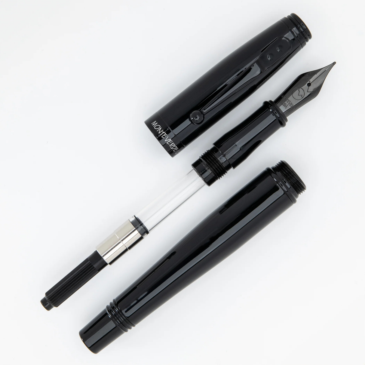Monteverde USA Invincia Fusion Stealth Black Fountain Pen Collection