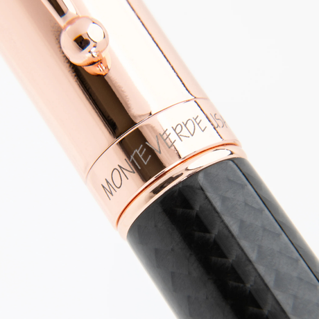 Monteverde USA Invincia Rose Gold Carbon Fiber Rollerball Collection