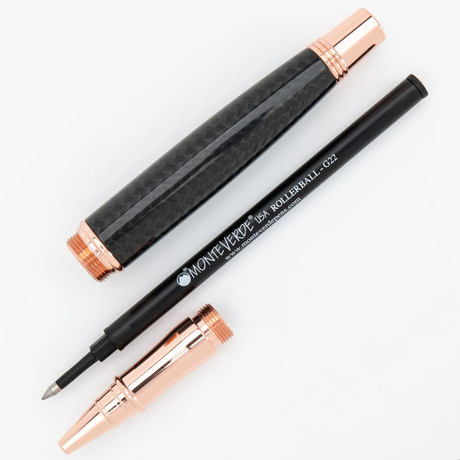 Monteverde USA Invincia Rose Gold Carbon Fiber Rollerball Collection