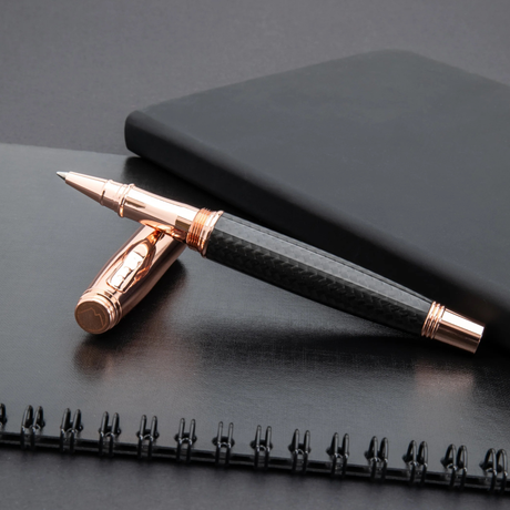 Monteverde USA Invincia Rose Gold Carbon Fiber Rollerball Collection