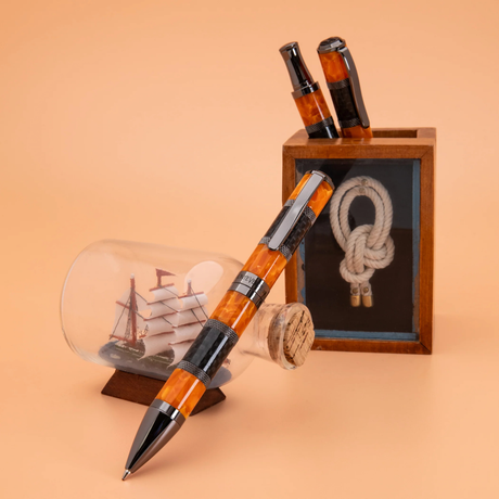 Monteverde USA Regatta Orange Carbon Ballpoint Pen Collection