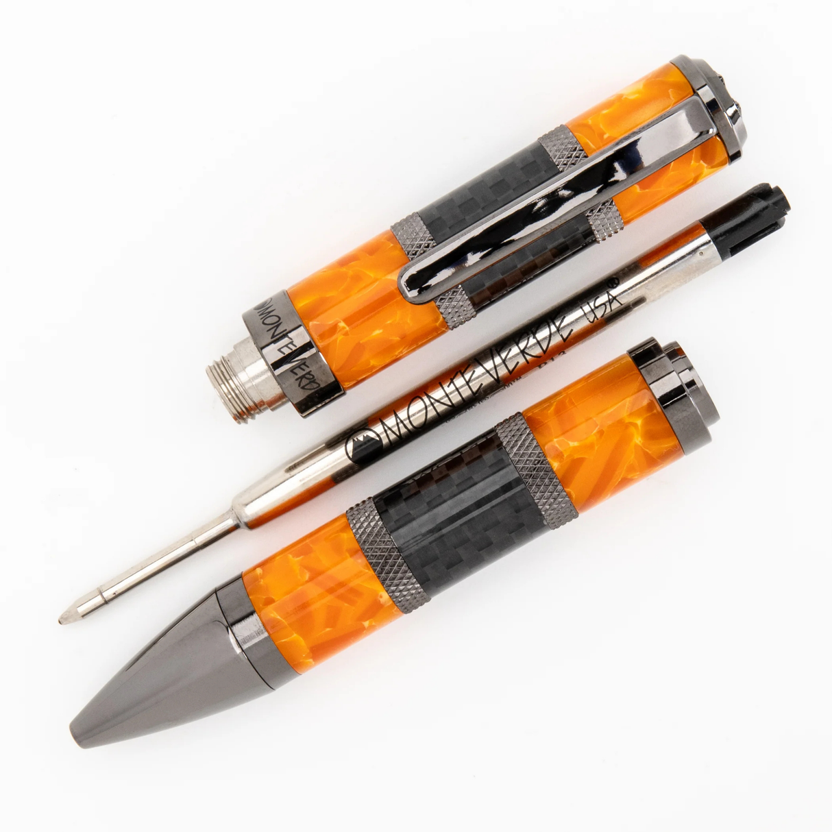 Monteverde USA Regatta Orange Carbon Ballpoint Pen Collection