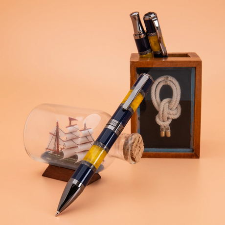 Monteverde USA Regatta Blue Yellow Ballpoint Pen Collection