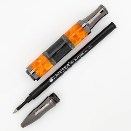 Monteverde USA Regatta Orange Carbon Rollerball Pen Collection