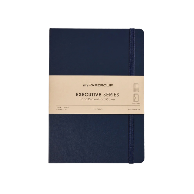 My Paperclip EXECUTIVE SERIES HARD COVER Back Pocket Blue Checks Collection
