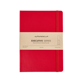 My Paperclip EXECUTIVE SERIES HARD COVER Back Pocket Red Plain Collection