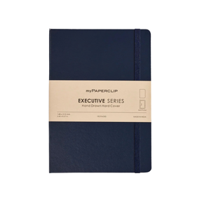 My Paperclip EXECUTIVE SERIES HARD COVER Back Pocket Blue Plain Collection