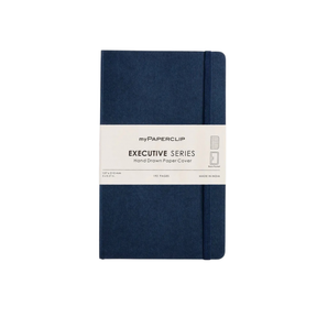 My Paperclip Executive Series Notebook (Soft Cover) - Medium (With Back Pocket) 127 x 210 mm Collection Checks Blue
