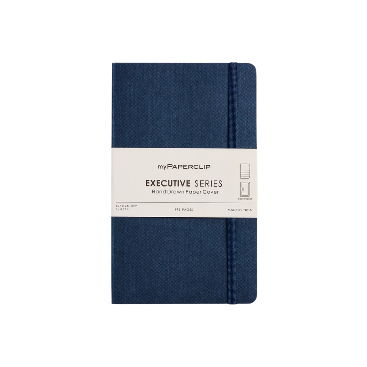 My Paperclip Executive Series Notebook (Soft Cover) - Medium (With Back Pocket) 127 x 210 mm Collection ruled Blue