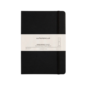 My Paperclip Executive Series Notebook (Soft Cover) - A5 (With Back Pocket) 148 x 210 mm Collection Ruled Black