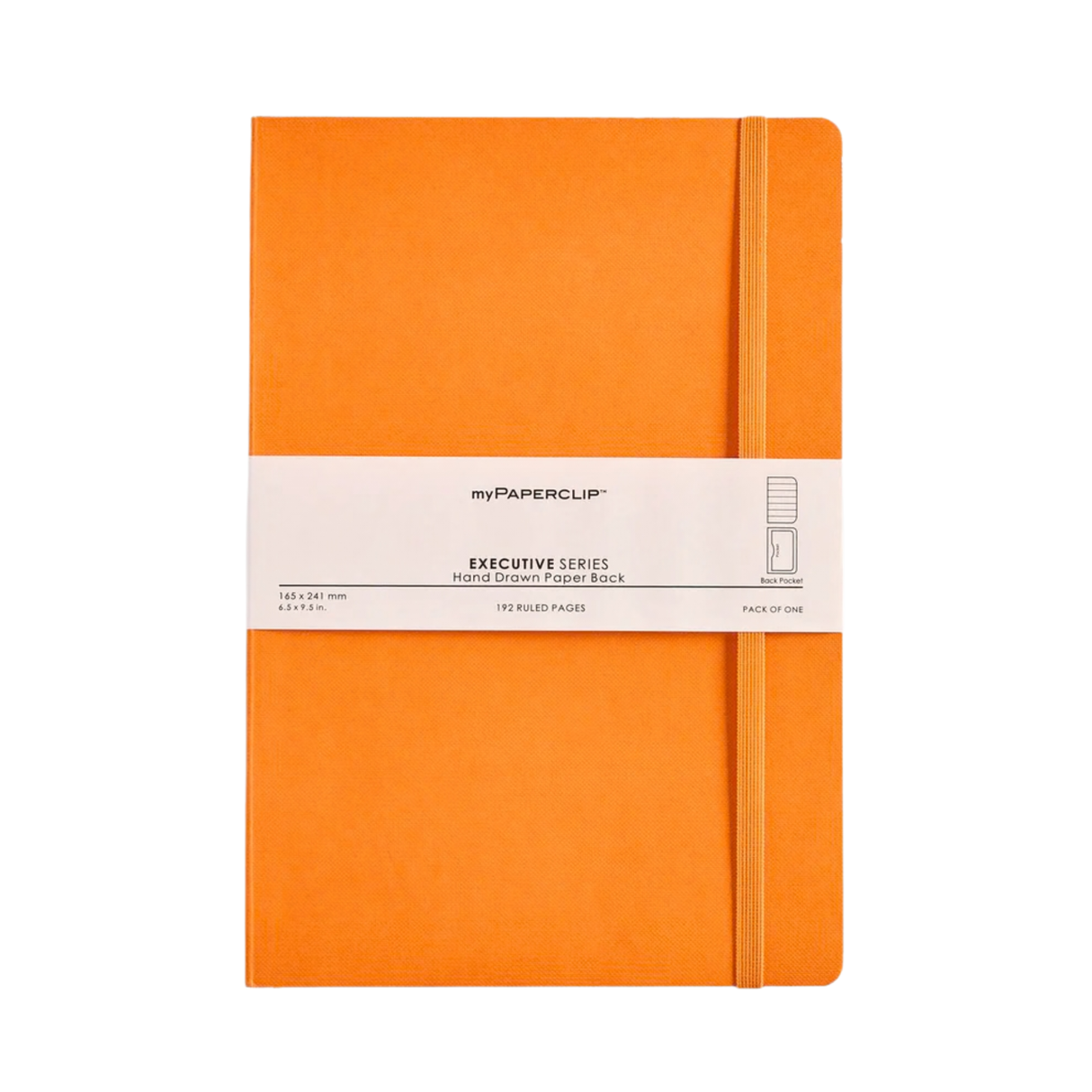 My Paperclip Executive Series Notebook (Soft Cover) - Large (With Back Pocket)  165 x 241 mm Collection Ruled orange