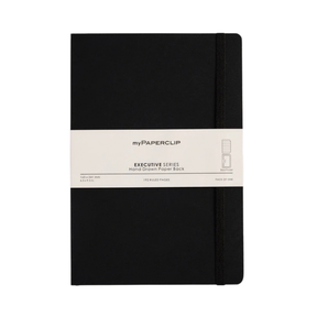 My Paperclip Executive Series Notebook (Soft Cover) - Large (With Back Pocket)  165 x 241 mm Collection  Ruled Black
