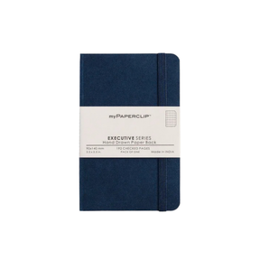 My Paperclip Executive Series Notebook (Soft Cover) - 90 x 140 mm Collection Checks Blue