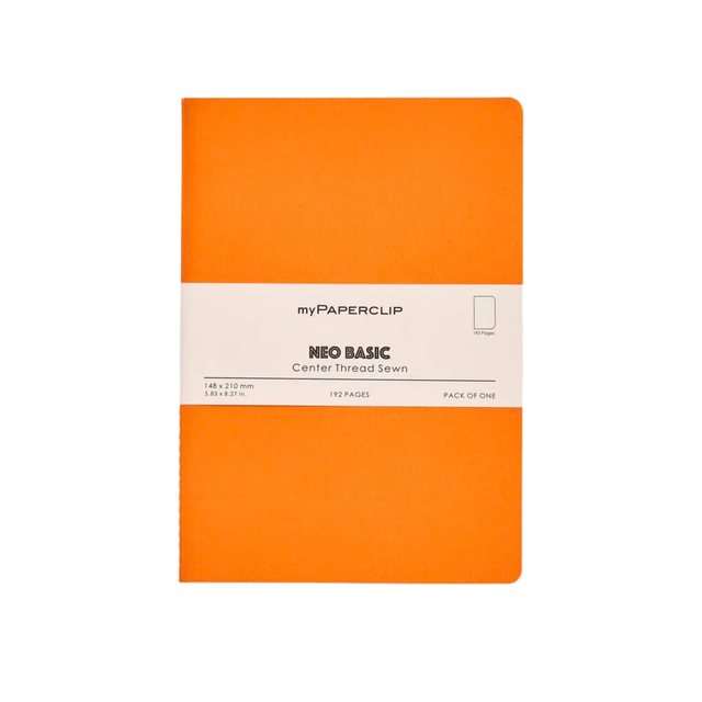 My Paperclip Neo Basic Center Thread Sewn Plain 148 x 210 mm Orange  Collection