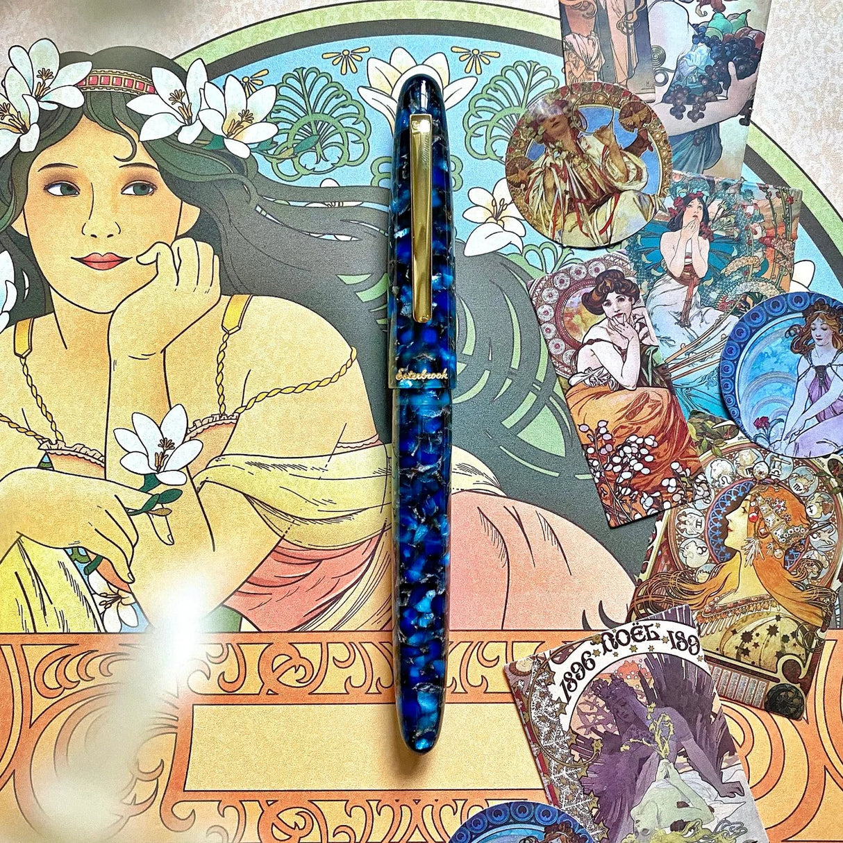 Esterbrook Estie Nouveau Bleu Trim Fountain Pen Collection