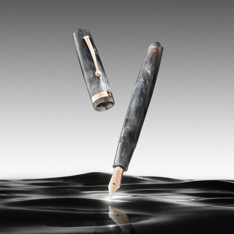 OMAS Studio Grigio Luminoso Rose Gold Trim Fountain Pen Collection
