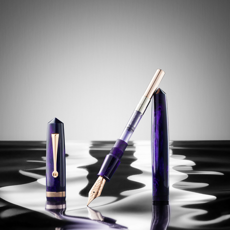 OMAS Studio Ametista Profundo Rose Gold Trim Fountain Pen Collection