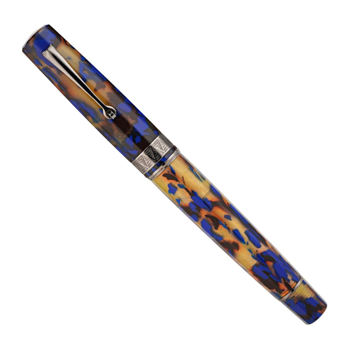 OMAS Paragon Fountain Pen Blue Lucens Ruthenium Trim