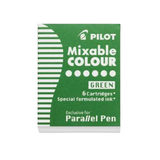 Pilot Parallel Ink Cartridges in Green (Pack of 6)