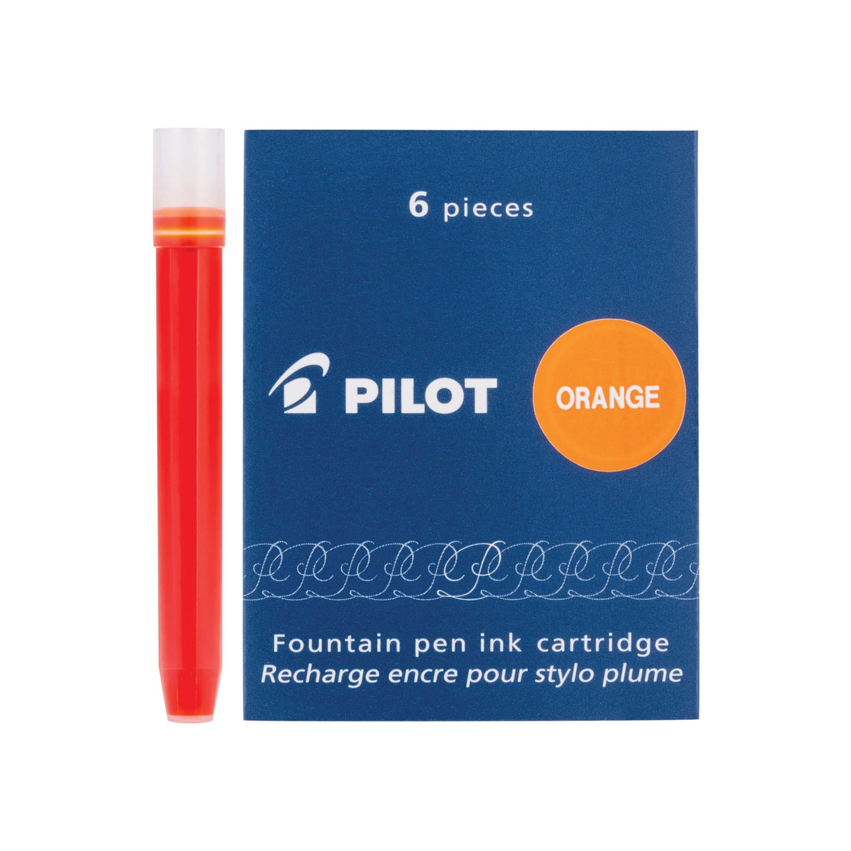 Pilot Ink Cartridges in Orange (Pack of 6)