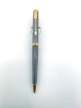 Parker Premier Sterling Silver Cisele Cross Hatch  Ballpoint  Pen - Circa 1980's
