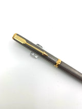 Parker Premier Sterling Silver Cisele Cross Hatch  Ballpoint  Pen - Circa 1980's