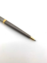 Parker Premier Sterling Silver Cisele Cross Hatch  Ballpoint  Pen - Circa 1980's