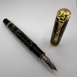 Pelikan Souveran Renaissance Brown M1000 Fountain Pen -  Very Flexible Fine 18kt Gold Nib
