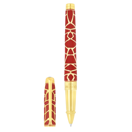 S.T. Dupont Line D Eternity x Richard Orlinski “Kong” Red & Gold Rollerball Pen Collection