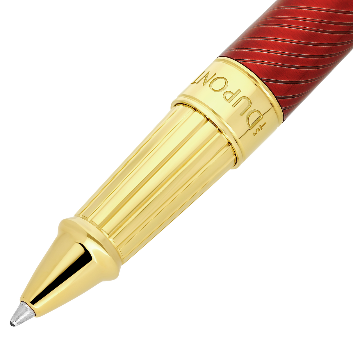 S.T. Dupont Mane Guilloche Line D Eternity Large Black & Palladium Rollerball Pen Collection