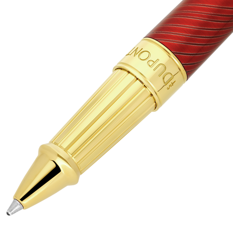 S.T. Dupont Mane Guilloche Line D Eternity Large Black & Palladium Rollerball Pen Collection
