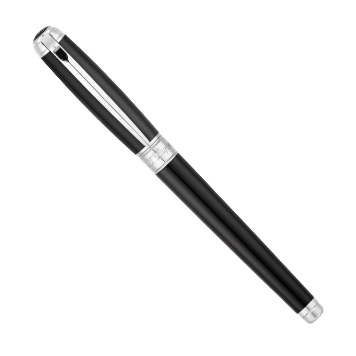 S.T. Dupont Line D Black & Palladium Plate - Large Fountain Pen (14kt Nib)