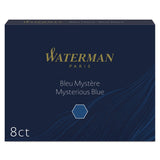 Waterman Ink Cartridges in Mysterious Blue (Pack of 8)