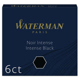 Waterman Mini Ink Cartridges in Intense Black (Pack of 6)