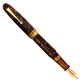 OMAS Ogiva Fountain Pen 222 Blue Saffron Celluloid Gold Trim Limited Edition