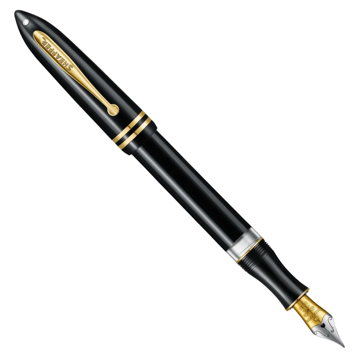 Sheaffer Balance III E893 Glossy Black and Gold Trims Fountain Pen Collection
